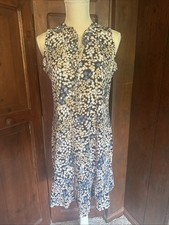Womens Michael Kors Floral Print Ruffle Hem Sleeveless Dress Medium EUC