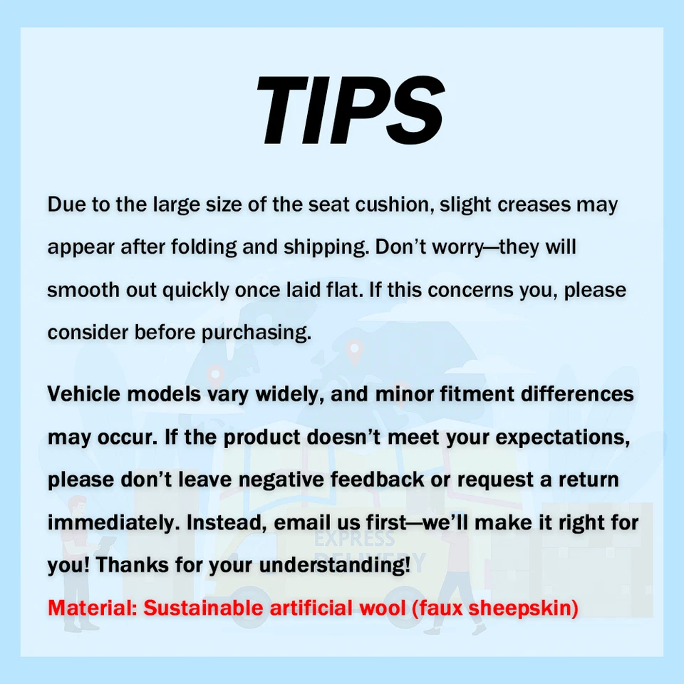 for Aston Martin Full Set Sheepskin Car Seat Cover Non-Slip Soft Front&Back Pad Foto 2 de 4