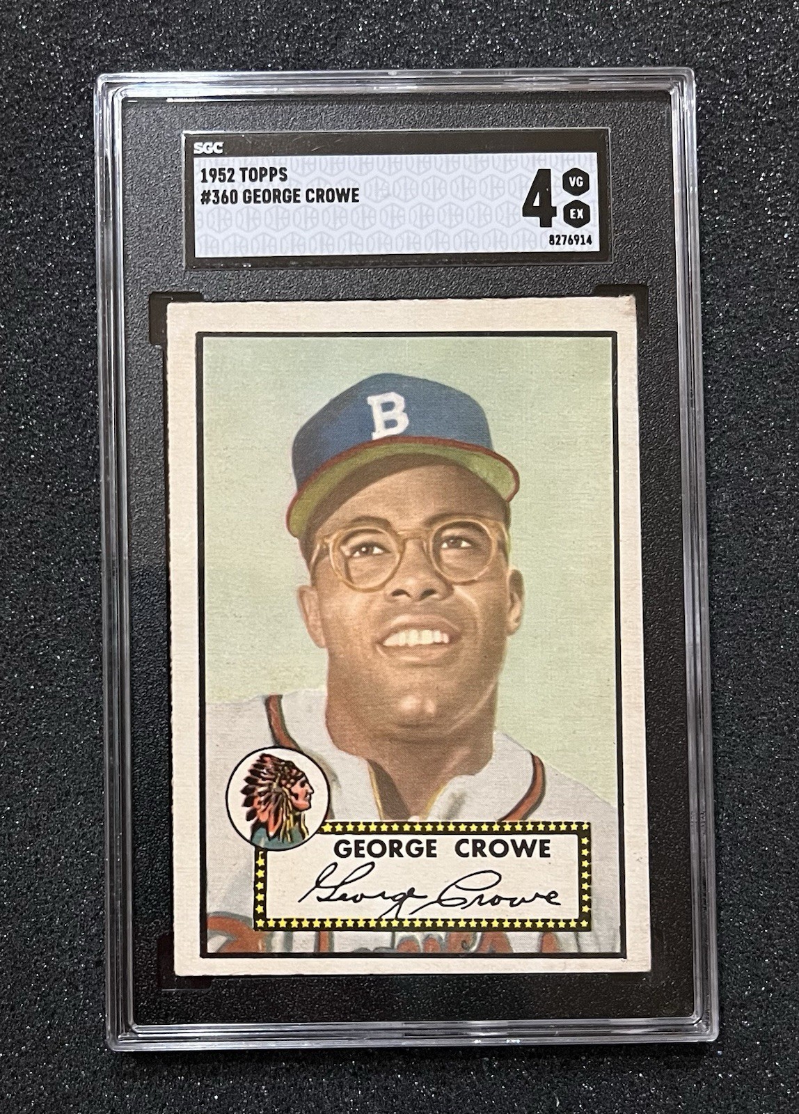 1952 Topps - #360 George Crowe - SGC 4