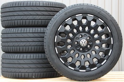 VW Bus T5 T6 6.1 California Satz Räder Alufelgen MSW99 schwarz pol. Sommerreifen