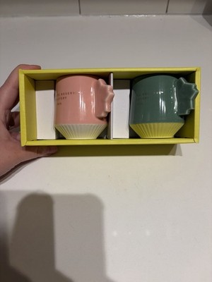 Starbucks Reserve Roastery Tokyo Mug Set Pink & Green Cherry Blossom Handles