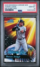 2025 BOWMAN CHROME MB METEORIC RISE #4 AARON JUDGE PSA 10