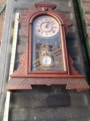 Update Antique  Regulator Wall Clock , Tested Works