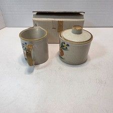 Vintage 1975 NOS Westwood St Germain Hand Decorated Sugar & Creamer NOS #3831