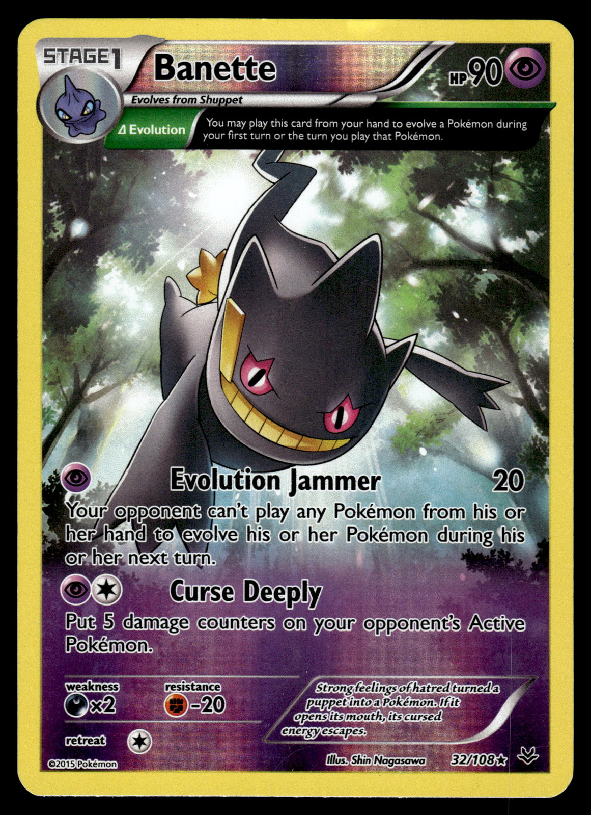 Banette Reverse Holo Delta 32/108 XY - Roaring Skies Pokemon