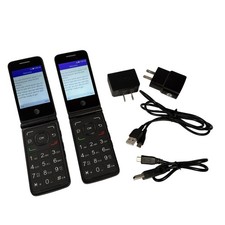 Alcatel Cingular Flip 2 4044O AT T Flip Phones Lot of 2 With Chargers