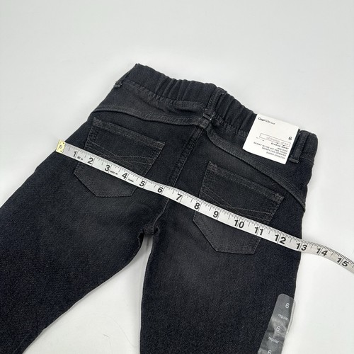 GAP Kids Legging Jean Girls Size 6 Elastic Waist Skinny Stretch Black Knit Denim - Picture 11 of 11