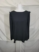 Womens Loft Black Long Sleeve Top Size SP