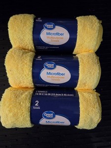 (3 pack) Multipurpose Microfiber Household Cleaning Cloth,  2 Count Per Pack