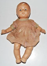 Antique Composition Baby Doll with Posable Head, Arms, and Legs Early 1900s