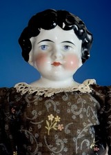 C.F Kling German China Head 12” Great Condition Marked with Bell Doll #189