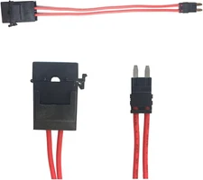 Car Fuse Holder Connector - Mini ATM, 32V, 20 Amp, 16 Gauge, Red Wire Cable - Co