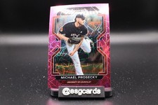 2022 Panini Prizm Draft Picks Michael Prosecky #PDP176 Neon Pink Velocity Prizm