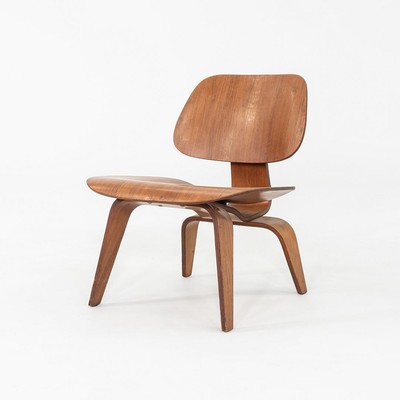 1950s Herman Miller Eames LCW Lounge Chair in Walnut w/ 5-2-4 Screw Pattern