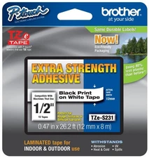 Brother International Tzes231 Brother Tzes231 Label Tape - 0.50" Width - 1 Each