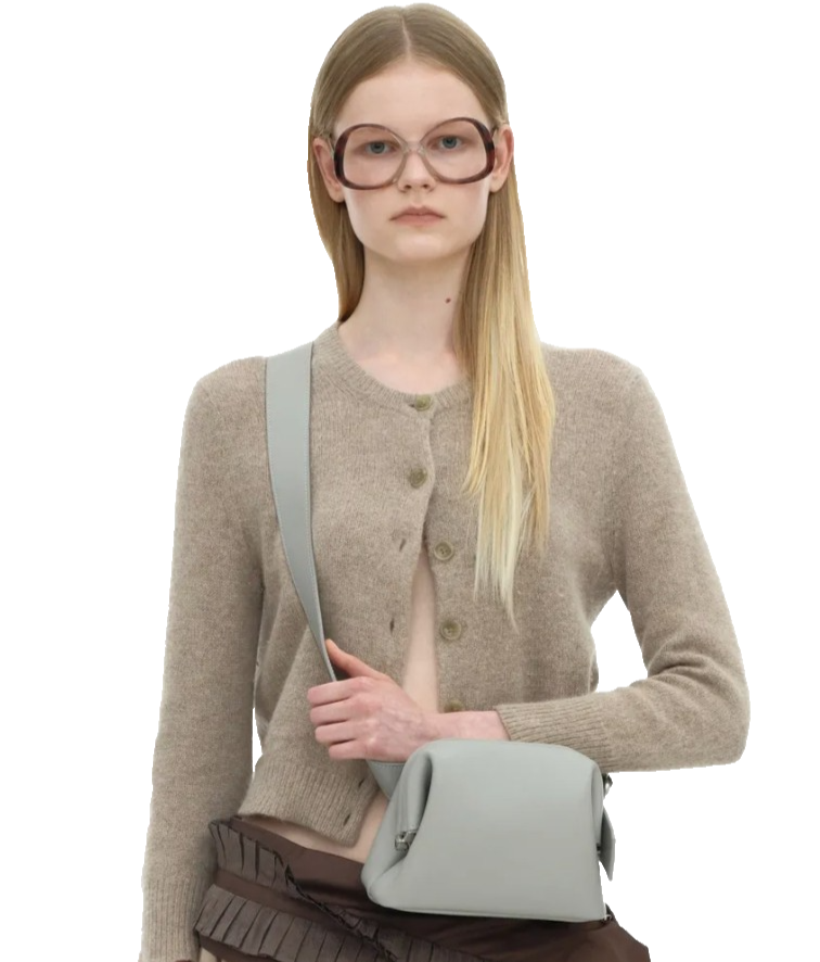 OSOI Pecan Brot Bag #GRAY# Leather Crossbody Messenger K-Brand | eBay