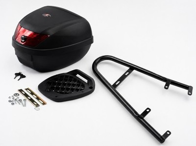 LEXMOTO L5 rear luggage rack with luggage Top Box  28L DEAL (Fits 1 Helmet)