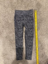 Womens Leggings, Medium, Black Grey