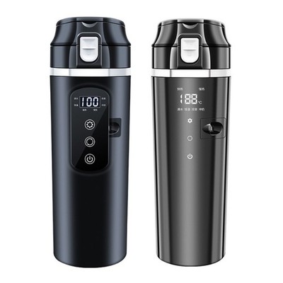 12V/24V Car Heating Cup Digital Display Electric Kettle Car Heating Cup 500ML
