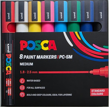 POSCA Paint Markers PC-1M PC-3M PC-5M Sets & Singles Standard Colours