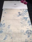 CABBAGES & ROSES Curtain Panel Drapes 50 x 96 Constance Blue Floral Natural 2 PC