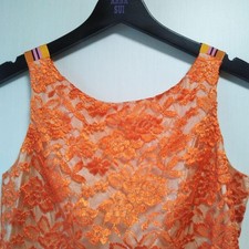 Anna Sui Lace Dress Orange Floral Spring Summer New Unused Japan