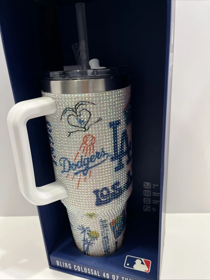 Los Angeles LA Dodgers Bling Colossal Tumbler 40 oz Stainless Insulated Cup - Image 3 of 4