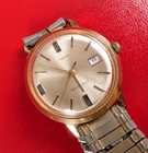 CLASSIC VINTAGE DESIGNER SIGNED TIMEX MENS GOLD TONE SELF WIND MECHANICAL WATCH