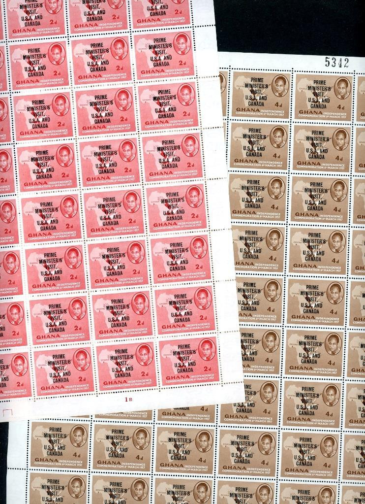 Ghana様 Ghana 1958 Scott# 28-31 Mint NH Full Sheets 60. Exhibition