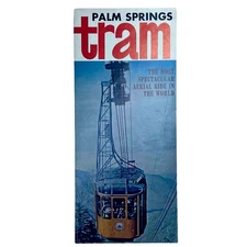 1960'S Palm Springs California Tram Aerial Tramway Brochure 