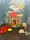 Vintage Fisher Price Play Castle #993 w/ Figures, Accesories, & Dragon.