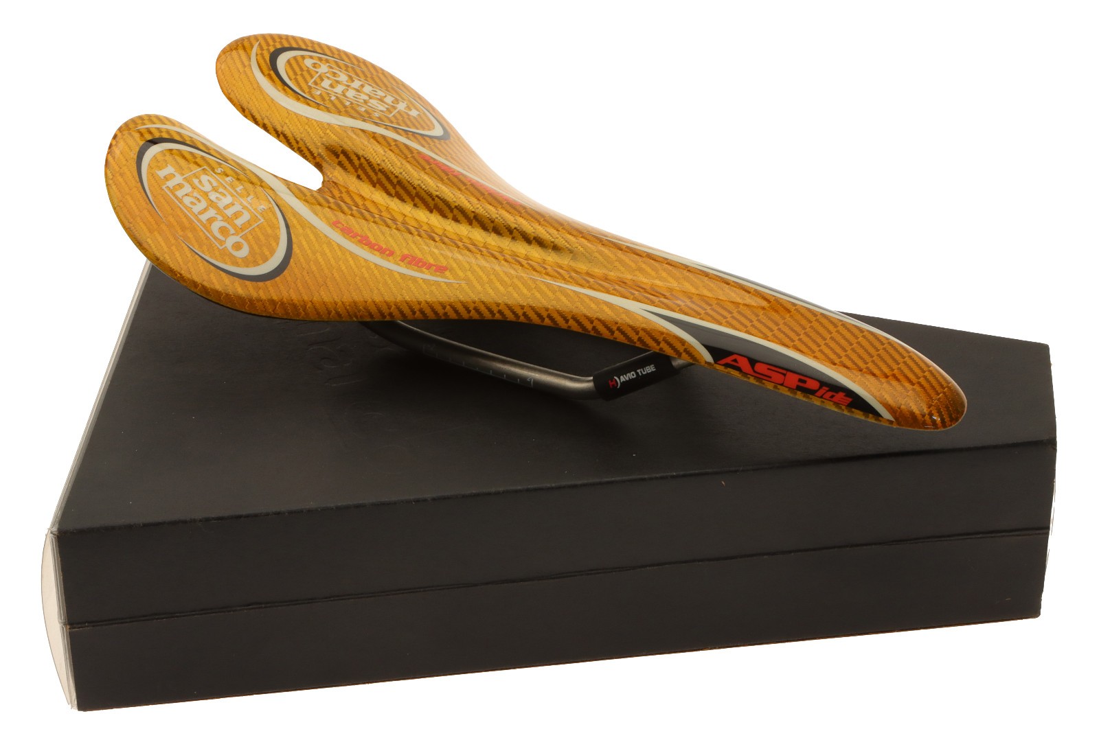 Selle San Marco Aspide Saddle Carbon Fiber Body Titanium Rails Gold NIB NOS NEW 57890₽