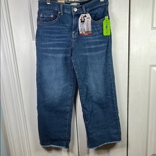 NWT girls SZ 14 REG CROPPED wide leg Levi's Blue Jeans