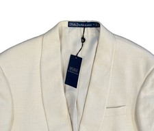 Polo Ralph Lauren Shawl Collar Silk Linen Sportcoat Blazer Size 42L 1398 NWT