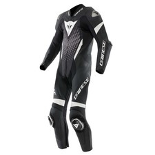 Dainese Laguna Seca 6 Einteiler Black White Gr. 50 Lederkombi
