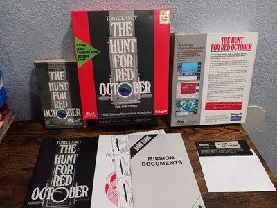 The Hunt For Red October 1987 Macintosh SE Plus Big Box Game CIB Datasoft Clancy