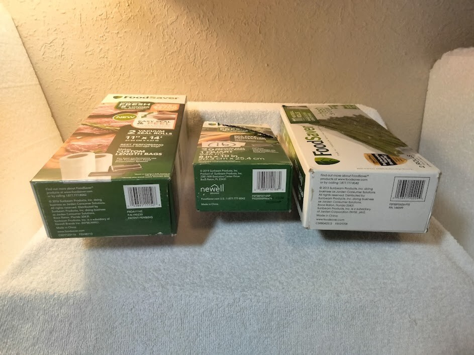 New Foodsaver Combo Pack Rolls (2) Rolls 8” x 14' + (2) 11" x 16