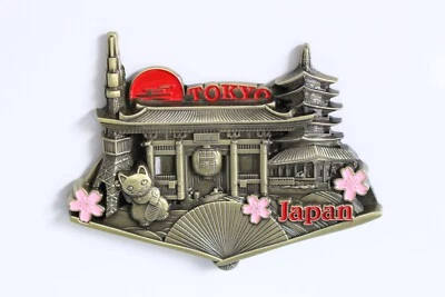 DESIGNO 3D - TOKYO - JAPAN - Souvenir Fridge Magnet Kitchen Decor Holiday Gift -Metal