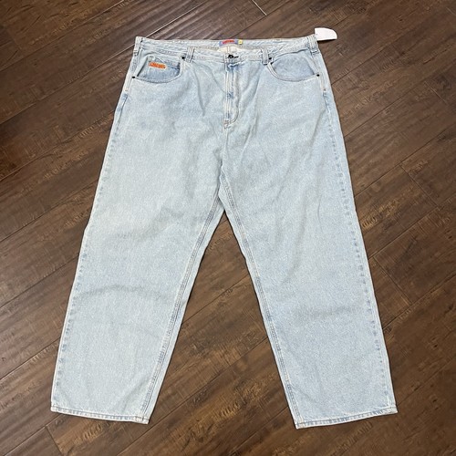 NWT Empyre Jeans Mens Blue Washed Denim Relaxed Fit Loose Baggy Skater Jeans 46 - Picture 4 of 10