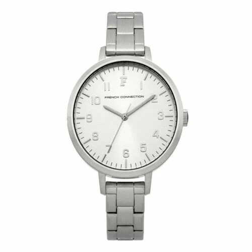 Caja de plata de plata French Connection Relojes de pulsera