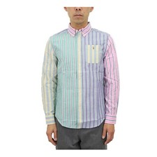 Polo Ralph Lauren Boy's Long Sleeve Button-Down Paneled Striped Shirt with Pony