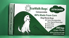 SALE. EcoWalk Dog Waste Poop Bags. Corn Compostable Biodegradable