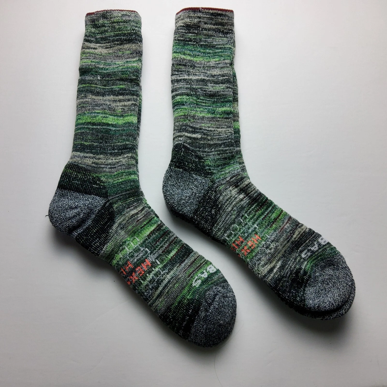 Bombas Hex Tec Hike Hiking Stripe Calf Socks Lot Of 2 Pairs Size L