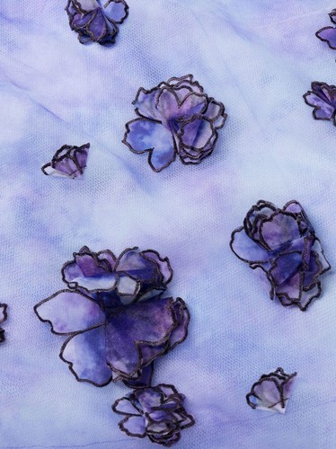 Marchesa Notte Dress Off Shoulder Ombre 3D Flower Cocktail Midi Size 8 - Picture 6 of 17