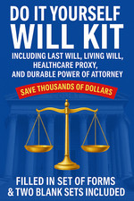 DIY Will Kit, Durable Power of Atty, Living Will Kit, Health Care Proxy Combo 