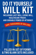 DIY Will Kit, Durable Power of Atty, Living Will Kit, Health Care Proxy Combo 