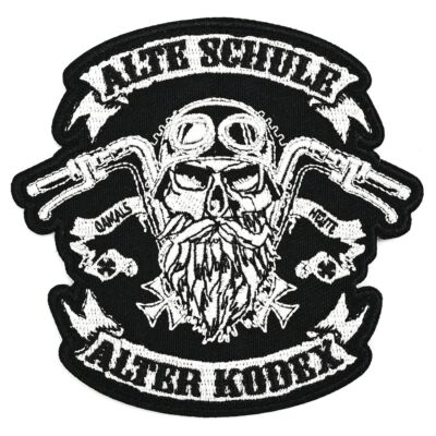 Aufnäher Aufbügler Patch BIKER Alte Schule Alter Kodex Motorrad MC Club Member