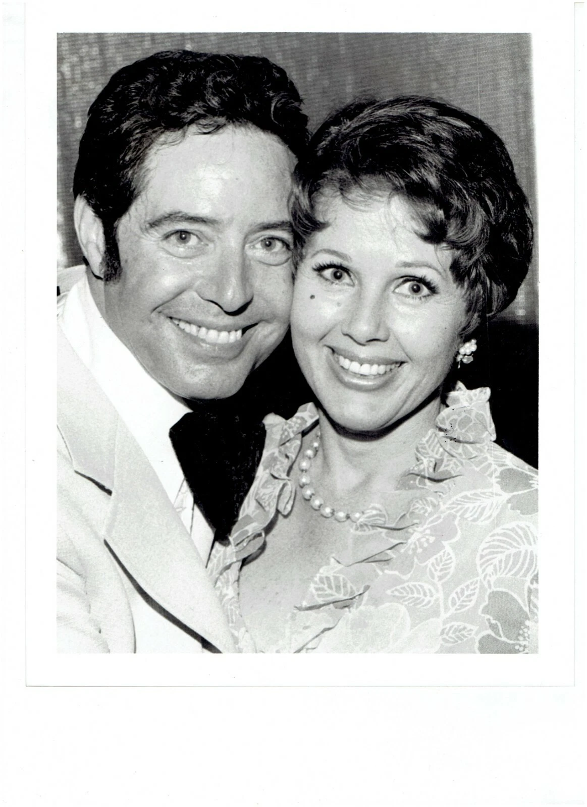1974 Original Photo Ginny Pace of Houston Texas with husband singer Andy Russell - 画像1/2