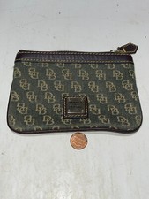 Vintage DOONEY BOURKE Green Zip Coin Change Purse Wallet