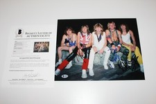 DEF LEPPARD BAND SIGNED 11x14 PHOTO x4 BECKETT COA 2 PROOF JOE ELLIOTT PHIL RICK
